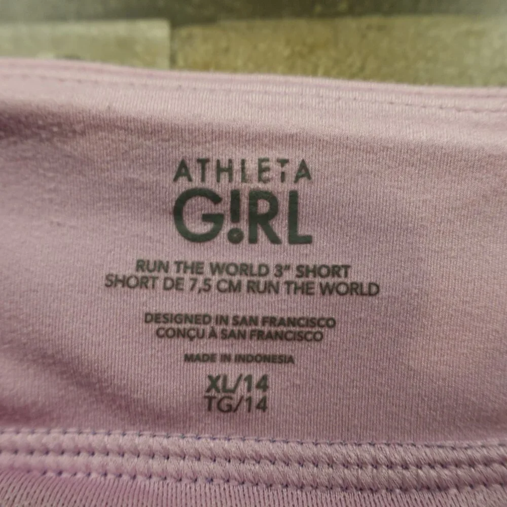 Athleta Girl Run the World 3” Shorts Tie Dye Girls' Size XL‎ 14